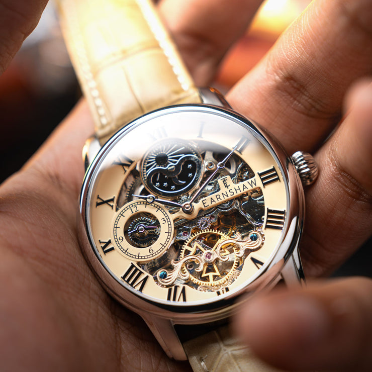 Thomas Earnshaw Longitude Automatic Skeleton Chicory Brown - Watches.com - ES - 8006 - 0D