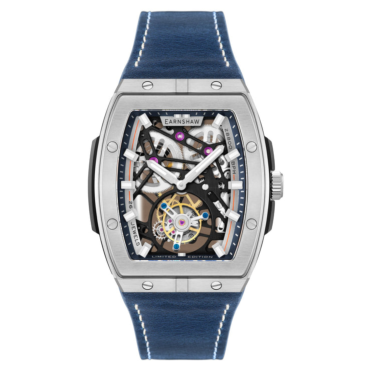 Thomas Earnshaw Motion Invincible Tourbillon Tonneau Limited Edition Regent Blue - Watches.com - ES - 8281 - 02