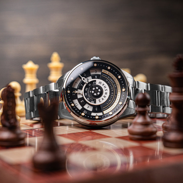 Thomas Earnshaw Staunton Chess Set Automatic Knight Black - Watches.com - ES - 8282 - 11