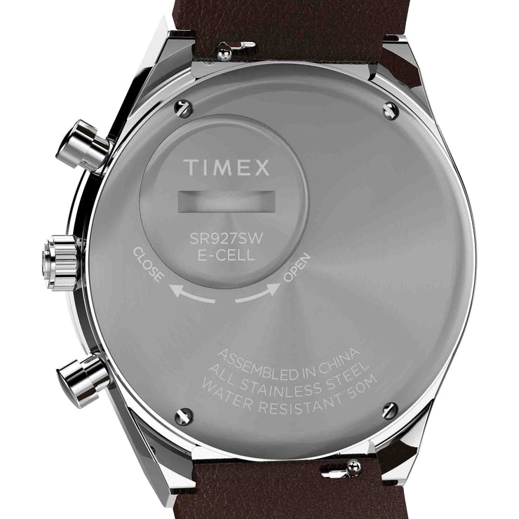 Timex 1970's Q Chronograph 40mm Salmon - Watches.com - TW2W51800VQ