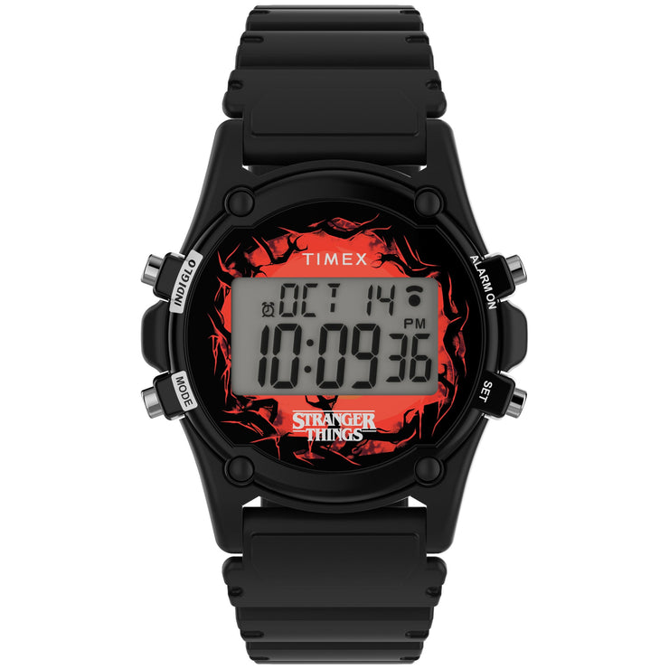 Timex Atlantis x Stranger Things 40mm Black Red - Watches.com - TW2V51000YB