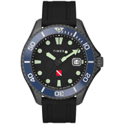 Timex Deep Water Tiburon Automatic 44mm Black - Watches.com - TW2W21100ZV