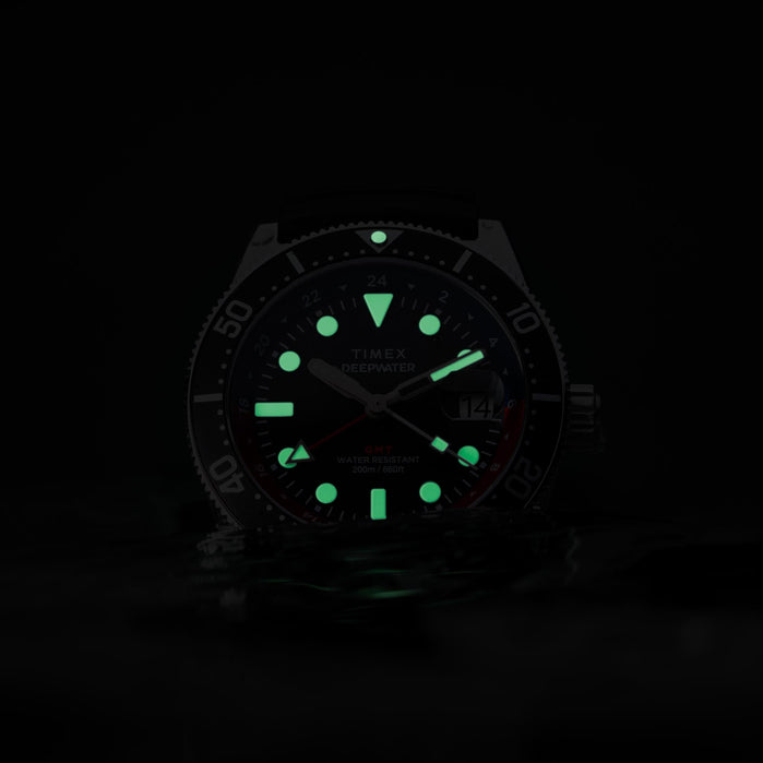 Timex Deepwater Reef 200 GMT 40mm Black angled shot picture