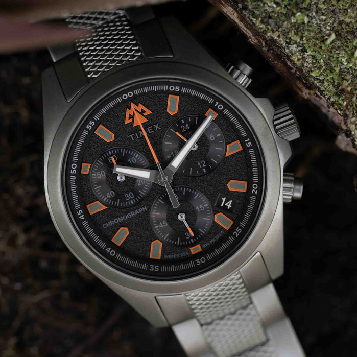 Timex Expedition Field Chronograph 43mm Black angled shot picture