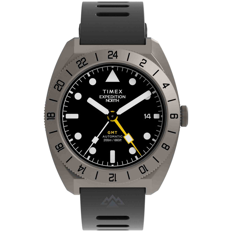 Timex Expedition GMT Titanium Automatic 41mm Black - Watches.com - TW2W53000VQ