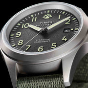 Timex Expedition North 41mm Titanium Automatic rPET Green - Watches.com - TW2V95300JR