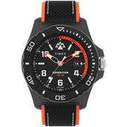 Timex Expedition North Freedive Ocean Tide 46mm rPET Black Orange - Watches.com - TW2V66100JR