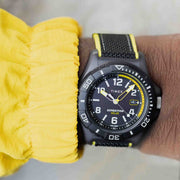 Timex Expedition North Freedive Ocean Tide 46mm rPET Black Yellow - Watches.com - TW2V66200JR