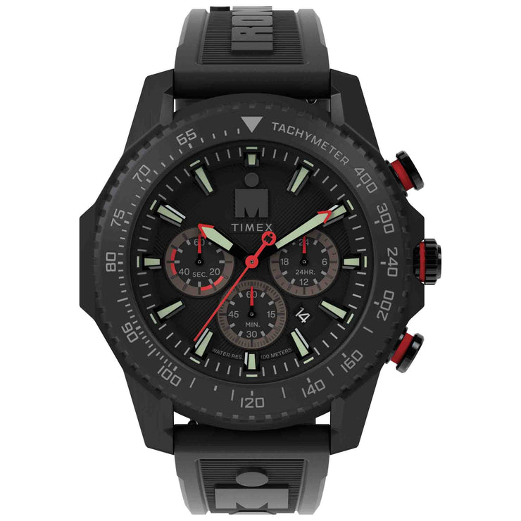 Timex Ironman Adrenaline Pro Chronograph 48mm Black Red - Watches.com - TW2W55400VQ