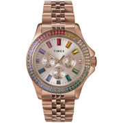 Timex Kaia Multifunction Chronograph 40mm Rose Gold Rainbow - Watches.com - TW2W34200VQ