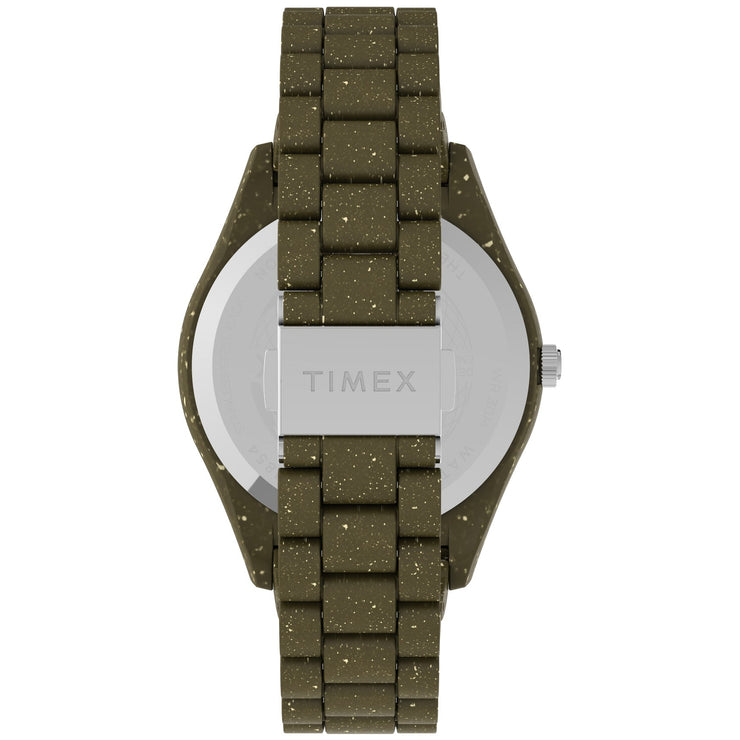 Timex Legacy Ocean 42mm Recycled rPET Olive Black - Watches.com - TW2V77100JR