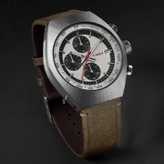 Timex Legacy Tonneau Chronograph 42mm Silver Brown - Watches.com - TW2W50100VQ