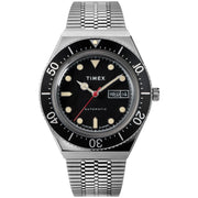 Timex M79 Automatic 40mm Silver Black - Watches.com - TW2U78300