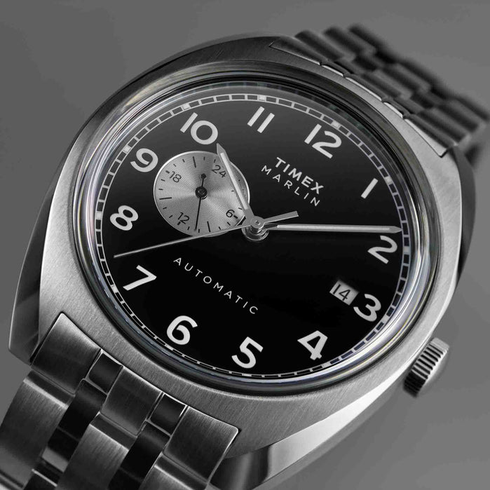 Timex Marlin Automatic 39mm Black SS angled shot picture