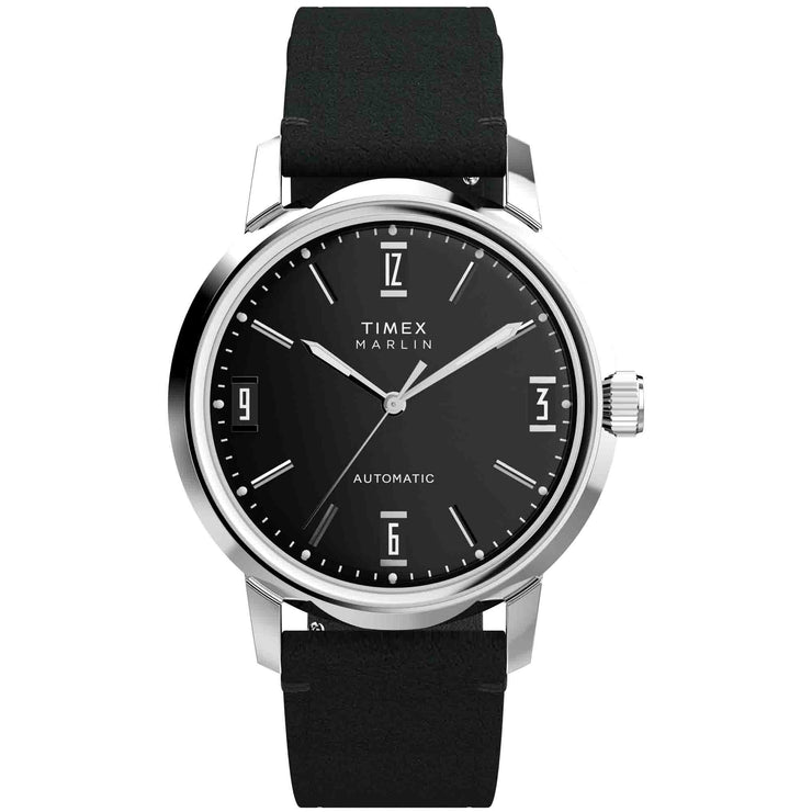 Timex Marlin Automatic 40mm All Black - Watches.com - TW2W59700VQ