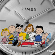 Timex Marlin Automatic x Peanuts Gang's All Here 40mm Silver - Watches.com - TW2W19000ZV