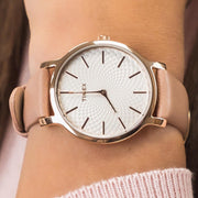 Timex Metropolitan 34mm Silver Blush - Watches.com - TW2R85200ZA