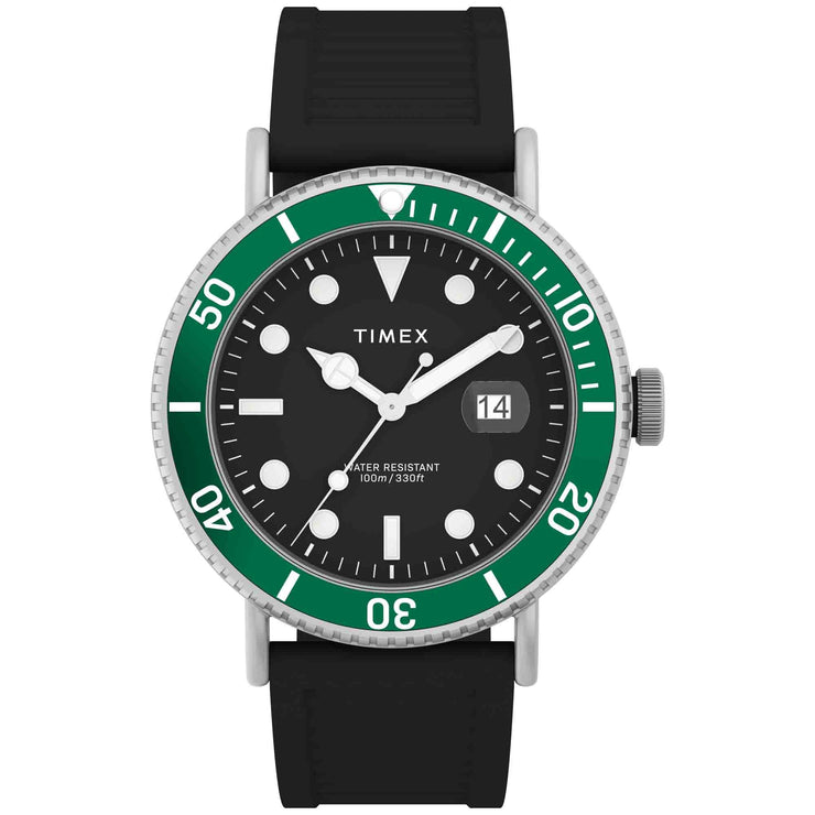 Timex Portside 43mm Black Green - Watches.com - TW2W16700VQ