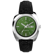 Timex Q 1978 Day Date 37.5mm Green - Watches.com - TW2W44700ZV