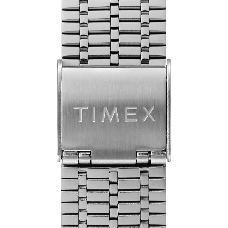 Timex Q 1979 Reissue 38mm Silver Black Red - Watches.com - TW2U61300