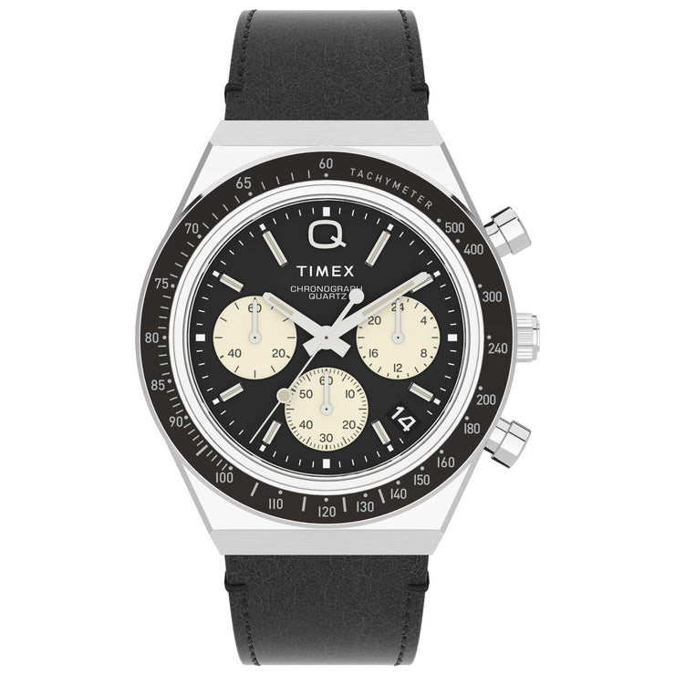 Timex Q Chronograph 40mm Black - Watches.com - TW2V42700ZV