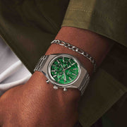 Timex Q Falcon Eye Chronograph 40mm Green SS - Watches.com - TW2W33600VQ