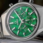 Timex Q Falcon Eye Chronograph 40mm Green SS - Watches.com - TW2W33600VQ