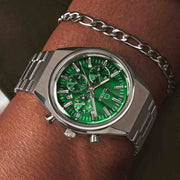 Timex Q Falcon Eye Chronograph 40mm Green SS - Watches.com - TW2W33600VQ