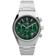 Timex Q Falcon Eye Chronograph 40mm Green SS - Watches.com - TW2W33600VQ