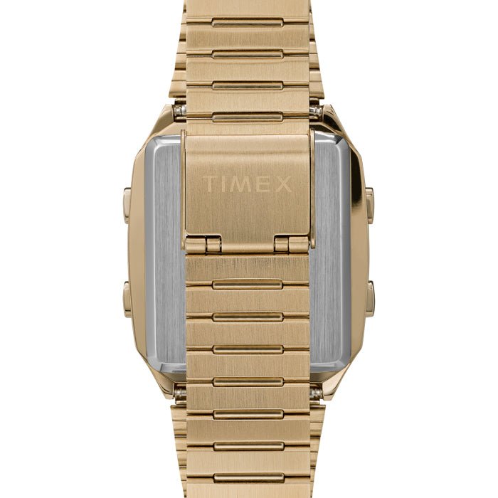 Timex Q LCA Reissue Digital 33mm Gold - Watches.com - TW2U72500