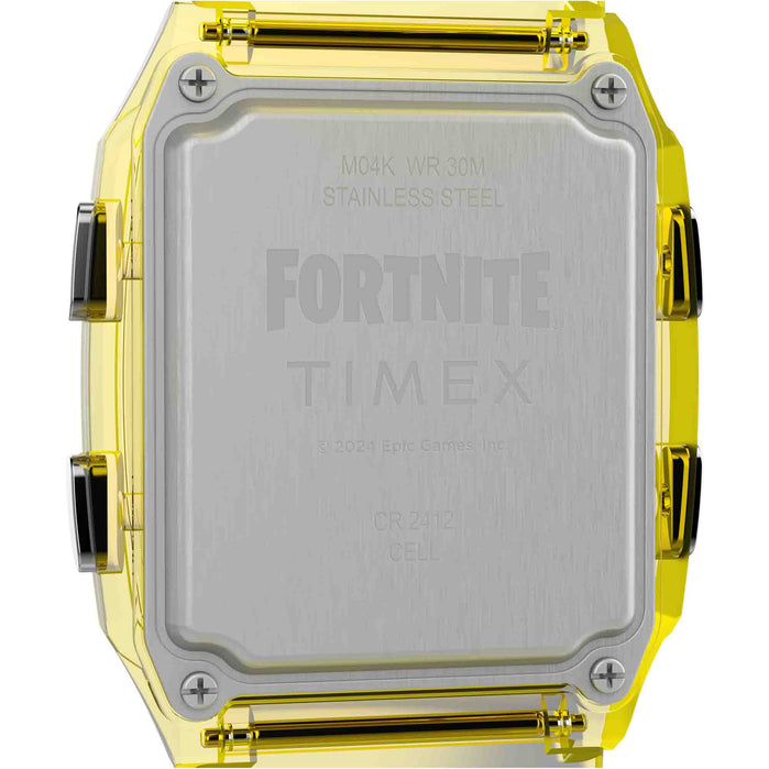 Timex Q LCA x Fortnite 35mm Translucent Yellow angled shot picture