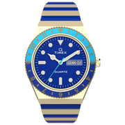 Timex Q Malibu 36mm Blue SS - Watches.com - TW2V38500VQ