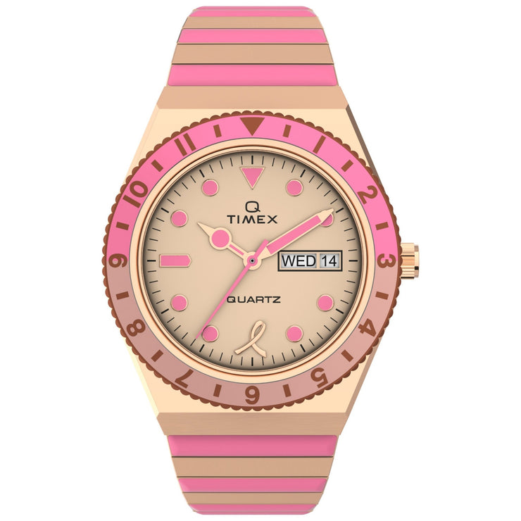 Timex Q x BCRF 36mm Pink SS - Watches.com - TW2V52700VQ