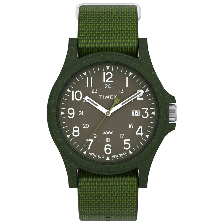 Timex Reclaim Ocean 40mm rPET Green - Watches.com - TW2V96000JR