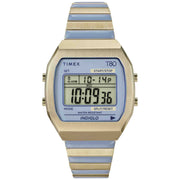 Timex T80 36mm Blue Gold SS - Watches.com - TW2W40800VQ