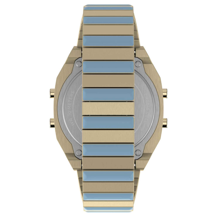 Timex T80 36mm Blue Gold SS - Watches.com - TW2W40800VQ