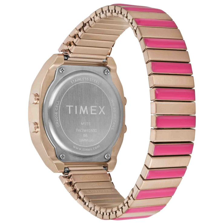 Timex T80 36mm Rose Gold Pink SS - Watches.com - TW2W41600VQ