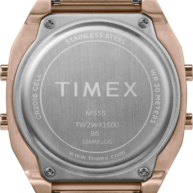 Timex T80 36mm Rose Gold Pink SS - Watches.com - TW2W41600VQ