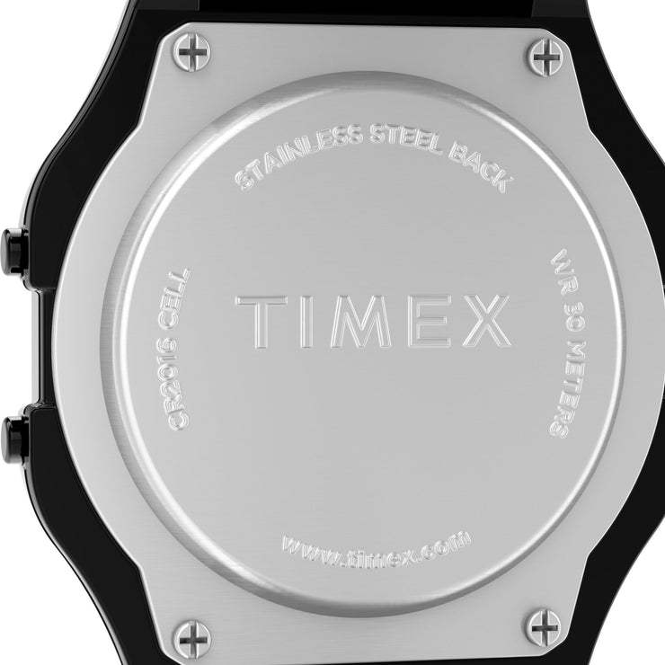 Timex T80 Digital Black SS Expansion Band - Watches.com - TW2R67000VQ