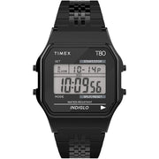 Timex T80 Digital Black SS - Watches.com - TW2R79400