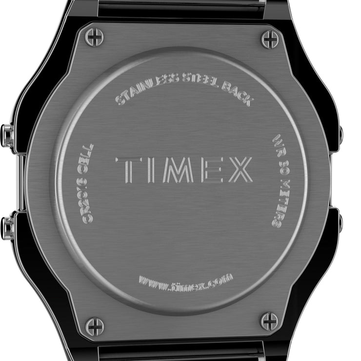 Timex T80 Digital Silver SS - Watches.com - TW2R79300YB