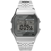 Timex T80 Digital Silver SS - Watches.com - TW2R79300YB