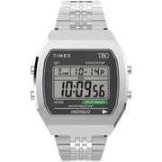 Timex T80 Steel 36mm Silver - Watches.com - TW2V74200YB