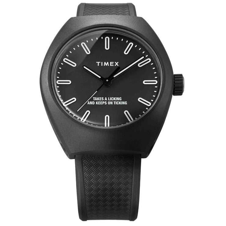 Timex Urban Pop Eco Ceramic 40mm Black White - Watches.com - TW2W42100VQ