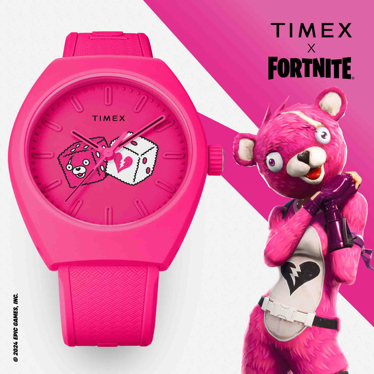 Timex Urban Pop x Fortnite 40mm Bio - TPU Magenta - Watches.com - TW2W96800JR