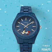 Timex Waterbury Ocean x Peanuts 41mm Recycled Dark Blue - Watches.com - TW2V53300JR