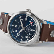 Timex x Pan Am Waterbury GMT 39mm Blue - Watches.com - TW2W97300JR