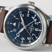 Timex x Pan Am Waterbury GMT 39mm Blue - Watches.com - TW2W97300JR