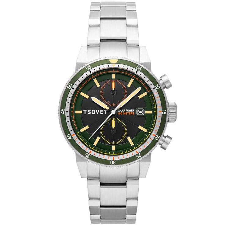 Tsovet SLR FW42 Solar Power Chronograph Green - Watches.com - TS - 4005 - 33