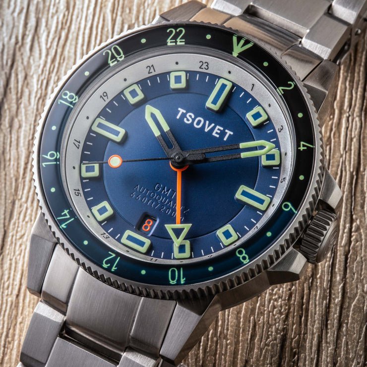 Tsovet SMT - DW42 GMT Hybrid Kinematic Automatic Blue - Watches.com - TS - 4004 - 33